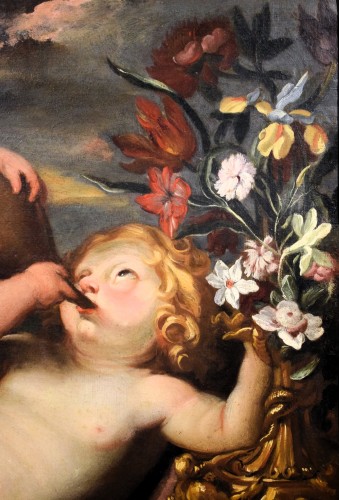 Antiquités - Bacchus as a Child, workshop of Domenico Piola (1627 –1703)